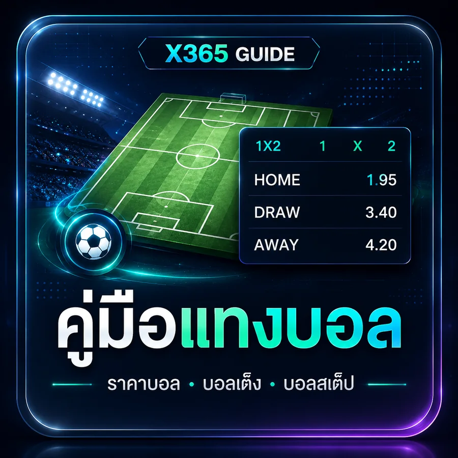 ภาพประกอบคู่มือแทงบอล ราคาบอล บอลเต็ง และบอลสเต็ป